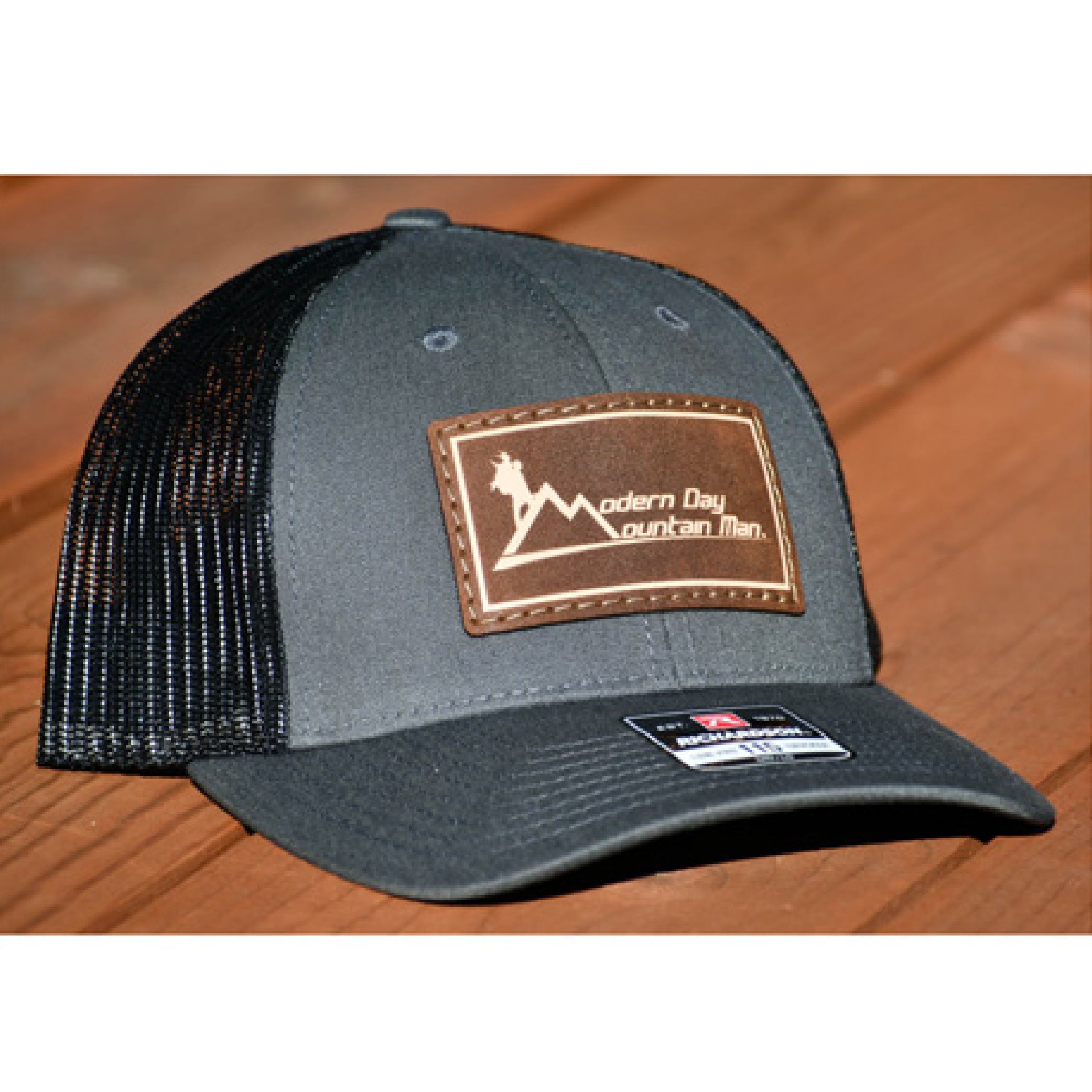 Modern Day Mountain Man Charcoal Trucker Hat image 0