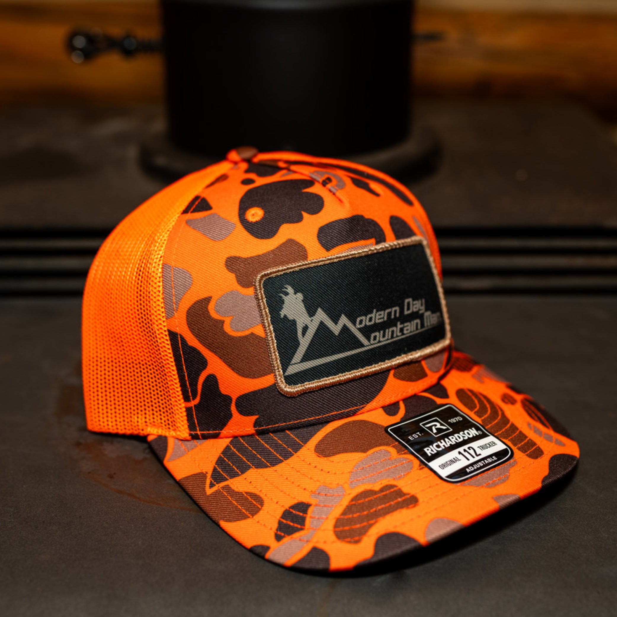 Modern Day Mountain Man Richardson® Blaze Camo Trucker Hat image 0